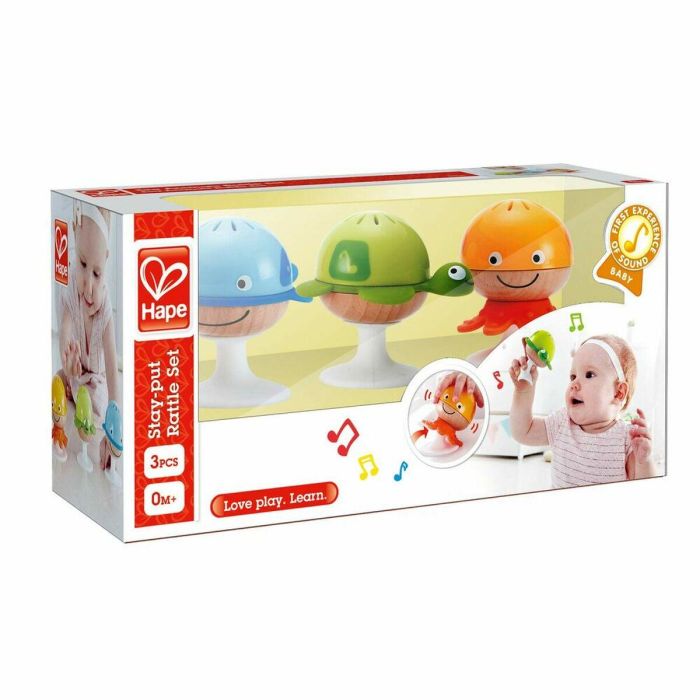Hape Sonajeros en Cono de Haya y Silicona 3 Unidades Animales Marinos Adhesivos con Sonidos para Recién Nacidos 25x12x9 cm 1 Hape Sonajeros en Cono de Haya y Silicona 3 Unidades Animales Marinos Adhesivos con Sonidos para Recién Nacidos 25x12x9 cm 1