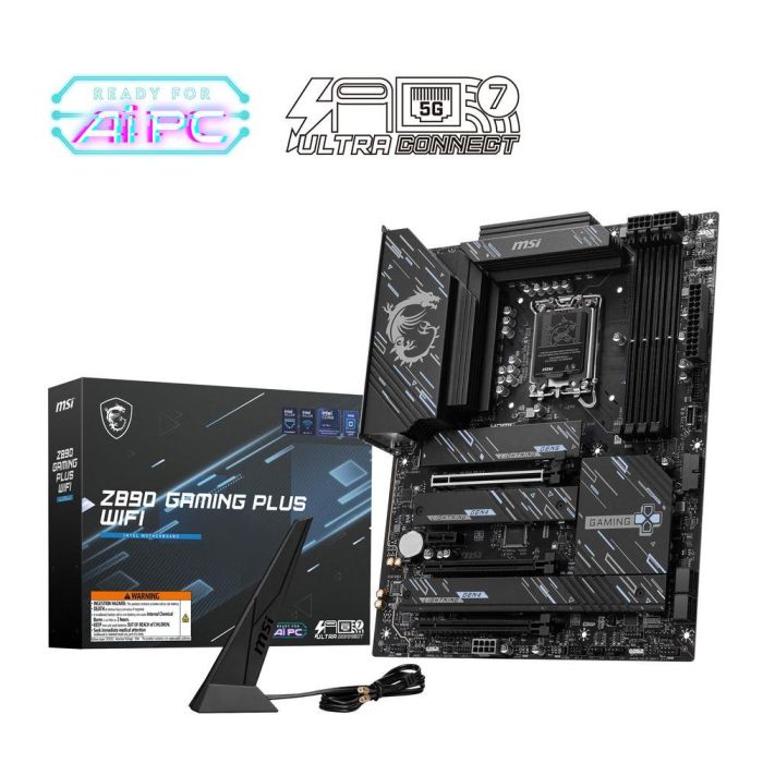 MSI 911-7E34-08S Placa Base Z890 Gaming Plus WiFi Intel Z890 LGA 1851 4x DDR5 ATX con Wi-Fi 7 y Bluetooth 5.4 5 MSI 911-7E34-08S Placa Base Z890 Gaming Plus WiFi Intel Z890 LGA 1851 4x DDR5 ATX con Wi-Fi 7 y Bluetooth 5.4 5