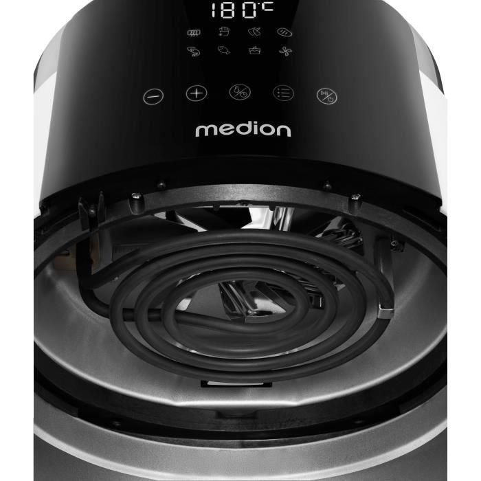 Freidora de aire caliente - MEDION - MD13030 - Digital - Airfryer - 1500 vatios - Temporizador de 60 minutos - Hasta 200 °C - 4,7 L - Blanco 5