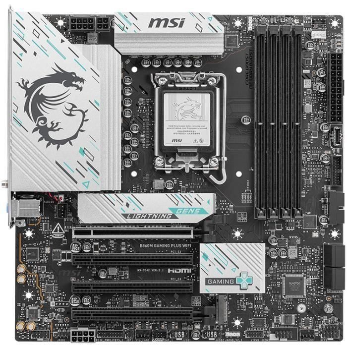 MSI Placa Base B860M Gaming Plus WiFi, LGA 1851, Intel B860, DDR5, WiFi 7, Bluetooth 5.4, USB 10Gbps, mATX - 911-7E42-003 1 MSI Placa Base B860M Gaming Plus WiFi, LGA 1851, Intel B860, DDR5, WiFi 7, Bluetooth 5.4, USB 10Gbps, mATX - 911-7E42-003 1