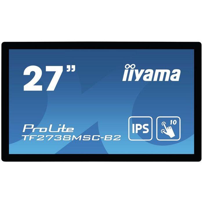 Iiyama Prolite Tf2738Msc-B2 Monitor Pantalla Táctil 68,6 Cm (27") 1920 X 1080 Pixeles Multi-Touch Multi-Usuario Negro Iiyama Prolite Tf2738Msc-B2 Monitor Pantalla Táctil 68,6 Cm (27") 1920 X 1080 Pixeles Multi-Touch Multi-Usuario Negro