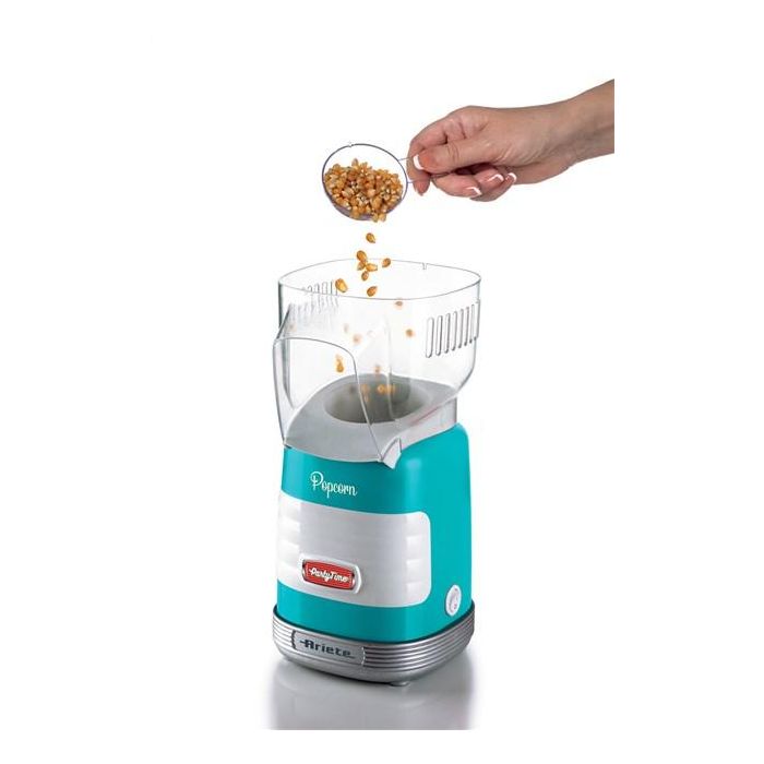 Ariete 2956/01 Máquina de Palomitas Party Time Popper Azul, Diseño Retro Años 50 1