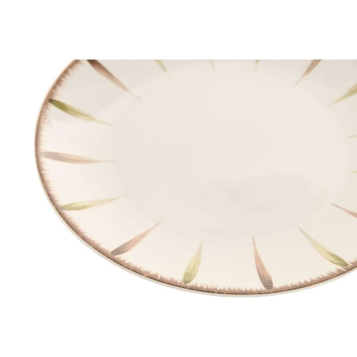 DKD Home Decor Vajilla Basicos Verde Blanco Porcelana Set de 18 Piezas 26.8 x 2.8 x 26.8 cm 2