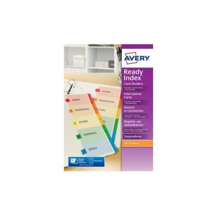 Avery Índices Separadores 12 Pestañas Personalizadas Index Maker 222x297 mm Enumerados 1-12 Colores Avery Índices Separadores 12 Pestañas Personalizadas Index Maker 222x297 mm Enumerados 1-12 Colores