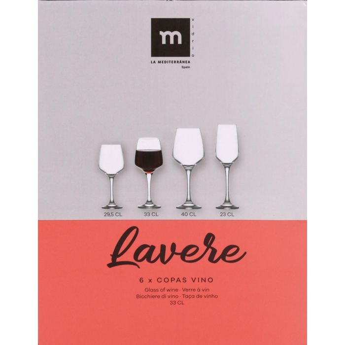 Set de 6 Copas de Vino Lavere 330 ml - La Mediterranea (4 Cajas) 3 Set de 6 Copas de Vino Lavere 330 ml - La Mediterranea (4 Cajas) 3