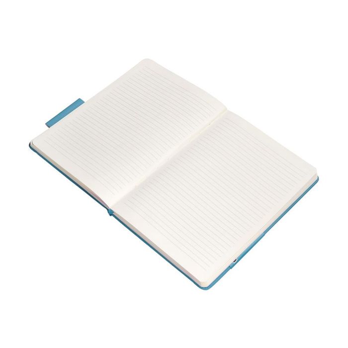 Cuaderno Con Gomilla Antartik Notes Tapa Dura A4 Hojas Rayas Azul Claro 100 Hojas 80 gr Fsc 8