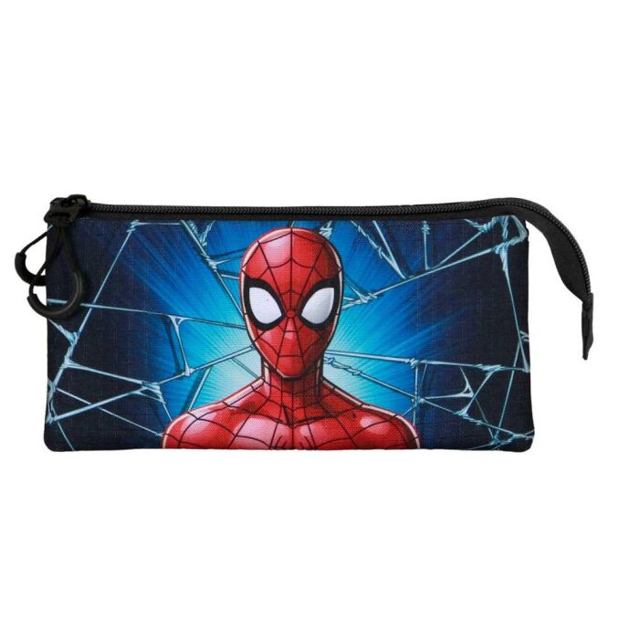 Marvel Spiderman Estuche Portatodo Triple Maximum Azul con 3 Compartimentos y Material Ripstop Resistente 1 Marvel Spiderman Estuche Portatodo Triple Maximum Azul con 3 Compartimentos y Material Ripstop Resistente 1