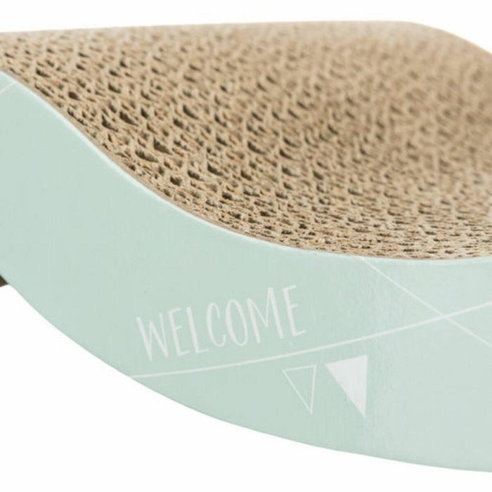 Trixie TRI4011905480121 Rascador para Gatos Junior Wave, Forma Ondulada, Medidas 38x7x18 cm, Tonos Malva y Menta 9