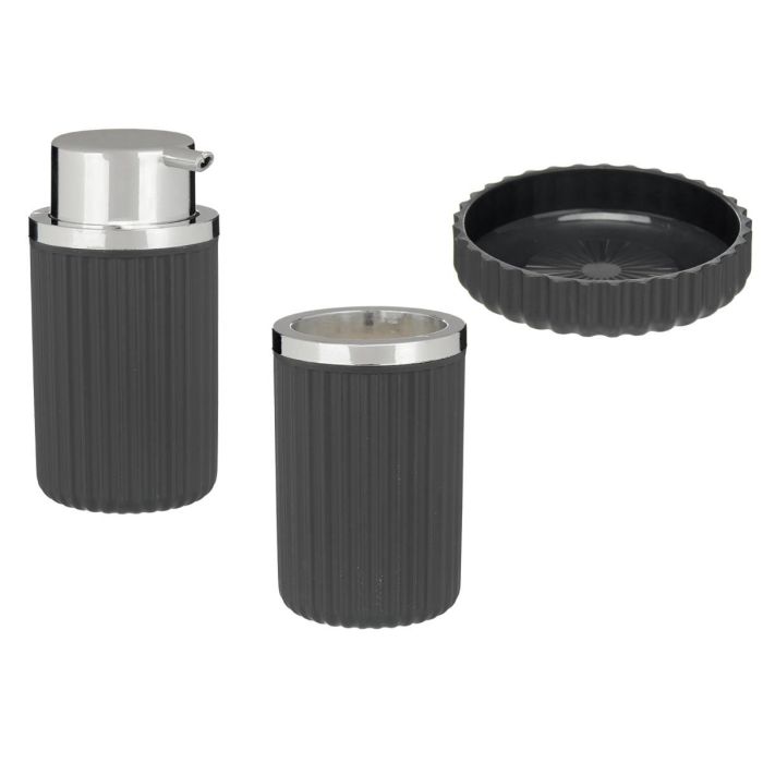 Set Baño 3 Pzs Antracita Berilo 10X16CM (12 Unidades) 1 Set Baño 3 Pzs Antracita Berilo 10X16CM (12 Unidades) 1