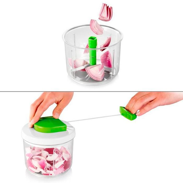 Tescoma Picadora Giratoria Handy con Cuchillas de Acero Inoxidable Ø14 x 13,5 cm 1