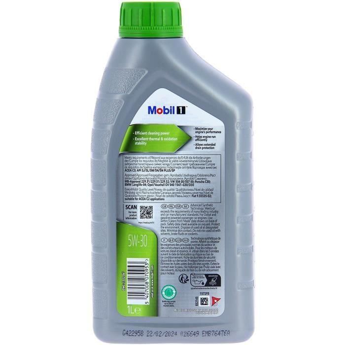 Bidón de aceite de motor - MOBIL1 - 5W30 ESP - 1 L - 4 estaciones 2