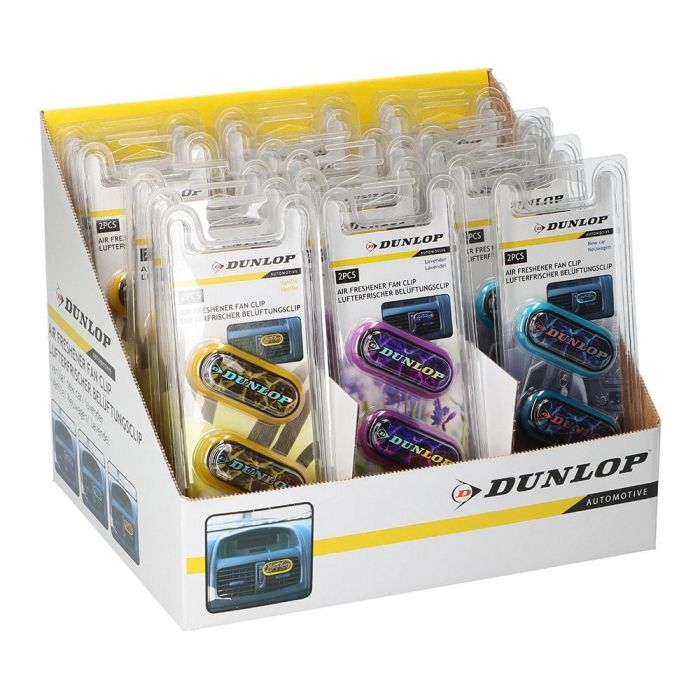 Dunlop Ambientador para rejilla de climatizador de coche - Colores surtidos amarillo/lila/azul 1 Dunlop Ambientador para rejilla de climatizador de coche - Colores surtidos amarillo/lila/azul 1