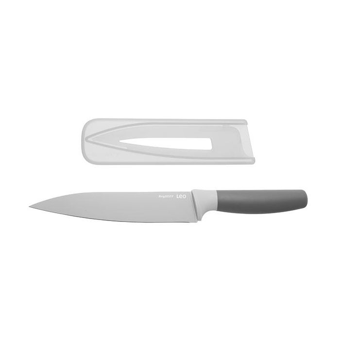 Berghoff 3950040 Cuchillo Deshuesador Gris 15 cm Antiadherente con Funda Protectora Leo