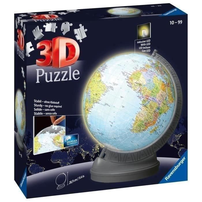 Puzzle educativo de bolas 3D - Globo terráqueo luminoso - A partir de 10 años - 540 piezas - Ravensburger 1 Puzzle educativo de bolas 3D - Globo terráqueo luminoso - A partir de 10 años - 540 piezas - Ravensburger 1