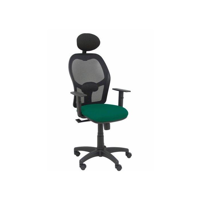 Silla Piqueras Y Crespo Alocen Brazos Regulables Cabecero Fijo Malla Negro Y Asiento Bali Verde Botella