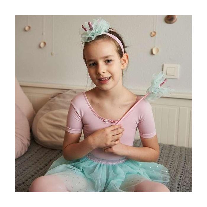 Inca Conjunto Princesa 3 Piezas Tutú, Varita y Diadema Corona Azul 3