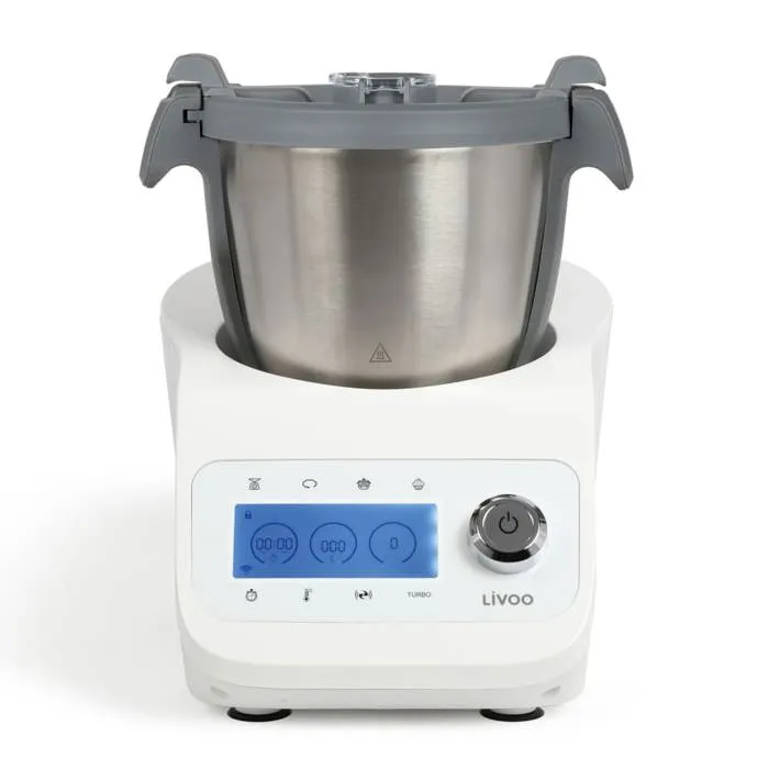 Livoo DOP219W Robot multifunción Super Cooker - 12 velocidades - 3.5L Acero Inoxidable - 1000W - Cocinar, Amasar, Picar, Batir, Licuar, Rallar 3