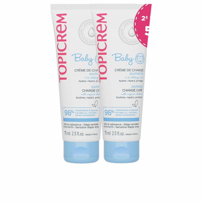 Topicrem Baby Crema Cambio Pañal Acción Barrera Pack 2 X 75 mL