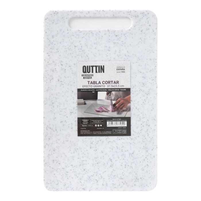 Tabla de cortar plástico granito 37.5x23.5 cm Quttin (18 Unidades) 1 Tabla de cortar plástico granito 37.5x23.5 cm Quttin (18 Unidades) 1