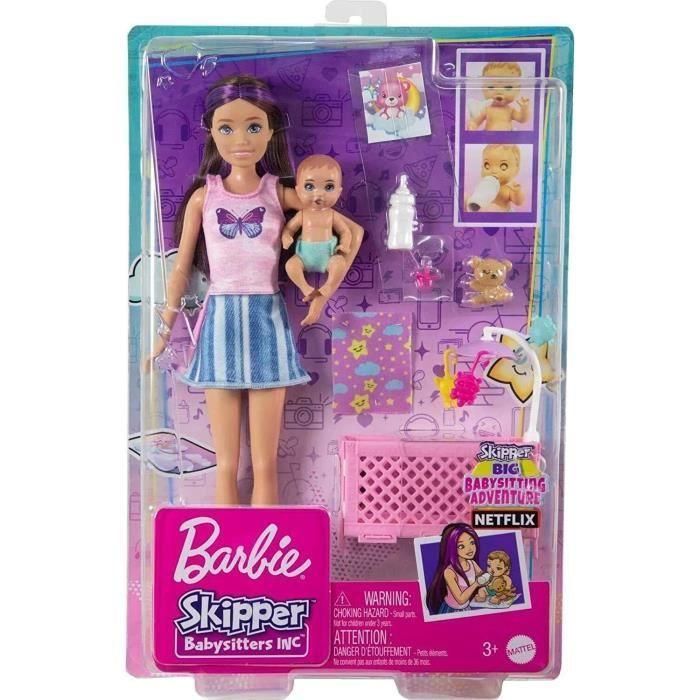 Barbie - Baby Skipper Box in Bed - Juega de muñecas - 3 años y + + 1 Barbie - Baby Skipper Box in Bed - Juega de muñecas - 3 años y + + 1