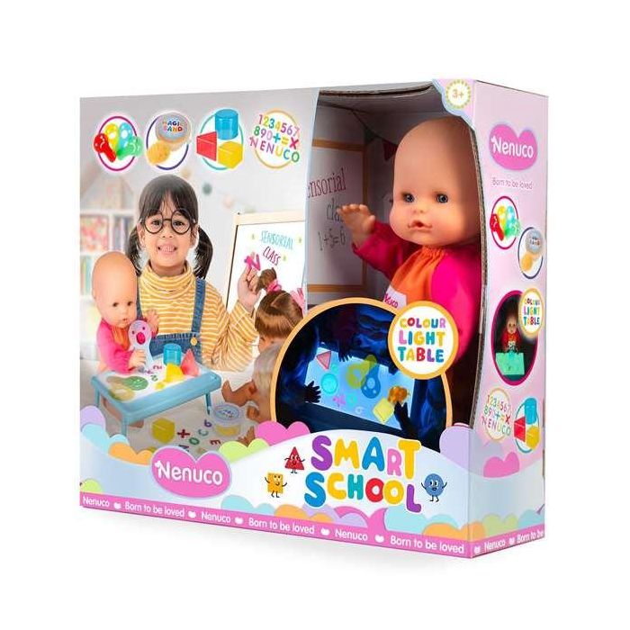 Muñeco nenuco smart school 35 cm con mesa de luz multicolor y accesorios translucidos 3