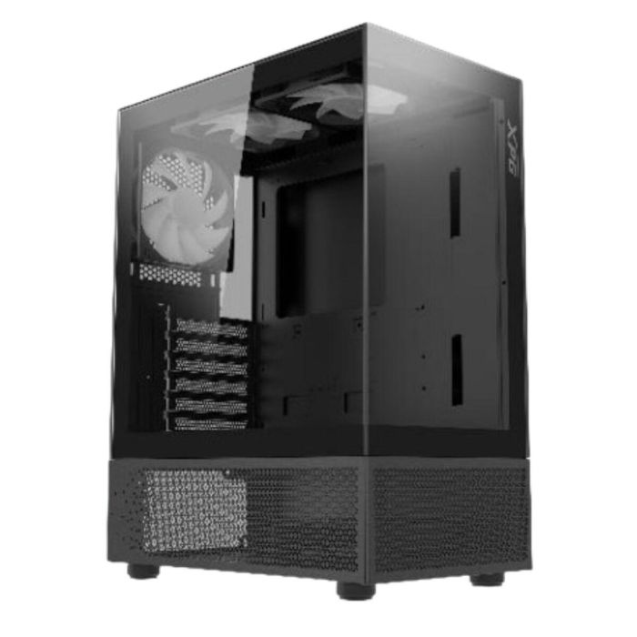 XPG Invader X Mini Midi Tower PC Caja Negro ATX 5 Ventiladores ARGB Ventana Lateral Compacta con Vista Panorámica