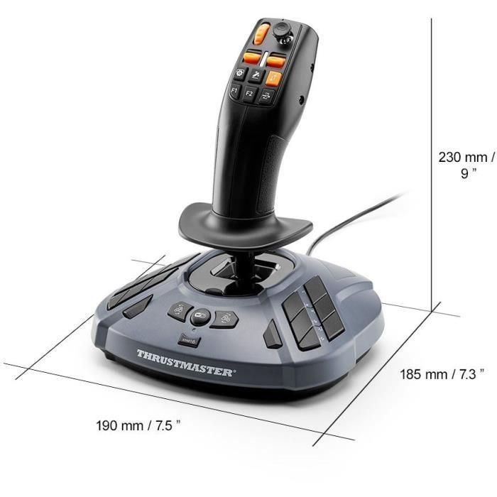 Thrustmaster THR3362932916147 SimTask FarmStick Joystick - Periférico para simuladores de agricultura y maquinaria pesada - Negro 1