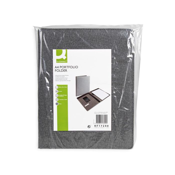 Carpeta Portafolios Q-Connect A4 Con Calculadora Bloc 20 Hojas Y Departamentos Interiores Color Gris 250x315 9 Carpeta Portafolios Q-Connect A4 Con Calculadora Bloc 20 Hojas Y Departamentos Interiores Color Gris 250x315 9