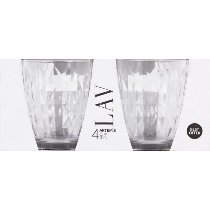 Set de 4 Vasos Artem 340 cc - Lav (12 Cajas) 1 Set de 4 Vasos Artem 340 cc - Lav (12 Cajas) 1