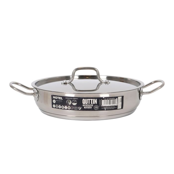 Cacerola baja con tapa acero inoxidable 26 cm 3.1L Quttin (4 Unidades) 2 Cacerola baja con tapa acero inoxidable 26 cm 3.1L Quttin (4 Unidades) 2