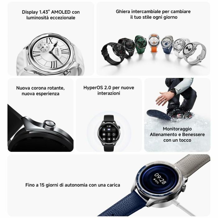 Xiaomi Smartwatch S4 1.43" AMOLED 466x466 Pixeles Pantalla Táctil Plata 14