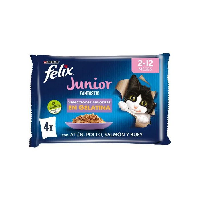 Purina Felix Feline Fantastic Junior Grill En Gelatina 12x4x85 gr