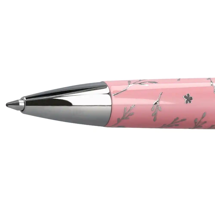 Belius Bella Boligrafo de Aluminio Diseño Plateado Relieve Tinta Azul Caja de Diseño Color Rosa 6