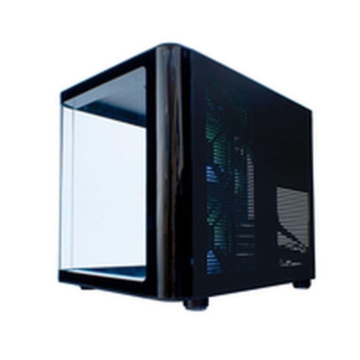Coolbox Caja Ordenador Gaming GM100 VISION ARGB MicroATX, Negro, Acero SGC, Cristal Templado, Compatible con microATX/miniITX, Refrigeración ARGB 1