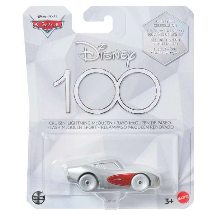 Mattel Cars Rayo McQueen Plateado Aniversario Coche de Juguete sin Pilas +3 Años 4