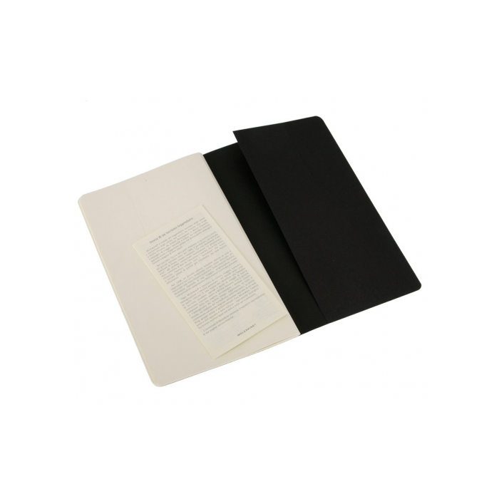 Cuaderno Moleskine Cahier 13X21 80H Lisa Negra Set De 3 2