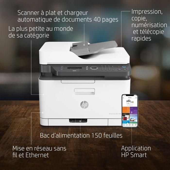 HP 179fnw Impresora Multifunción Láser Color Wi-Fi, Imprime, Escanea, Copia, Fax, Compacta, Móvil, Alta Calidad Color 13