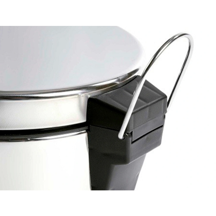 Q-connect Papelera de Metal con Pedal Cromada 32x21 cm Capacidad 6 Litros