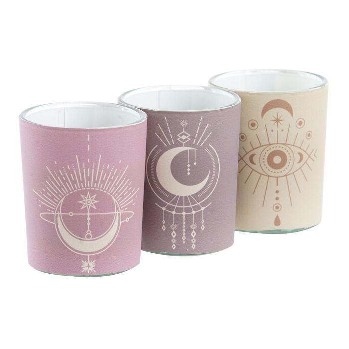 DKD Home Decor Vela Moderna Set de 3 con Perfume 5% de Cera y Cristal 5x8x16 cm en Tonos Amarillo, Rosa y Marrón (135g/ud) 2 DKD Home Decor Vela Moderna Set de 3 con Perfume 5% de Cera y Cristal 5x8x16 cm en Tonos Amarillo, Rosa y Marrón (135g/ud) 2