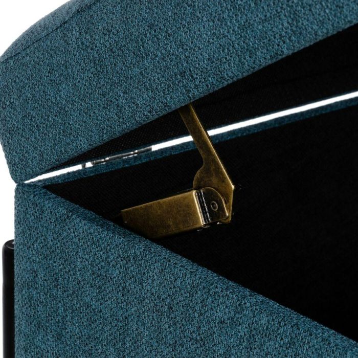 Baúl 83 x 40 x 43 cm Tejido Sintético Metal 4 Baúl 83 x 40 x 43 cm Tejido Sintético Metal 4