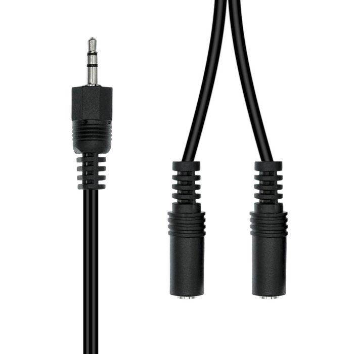 ProXtend Mini-Jack 3-Pin Splitter Cable M-F Black 20cm 1 ProXtend Mini-Jack 3-Pin Splitter Cable M-F Black 20cm 1