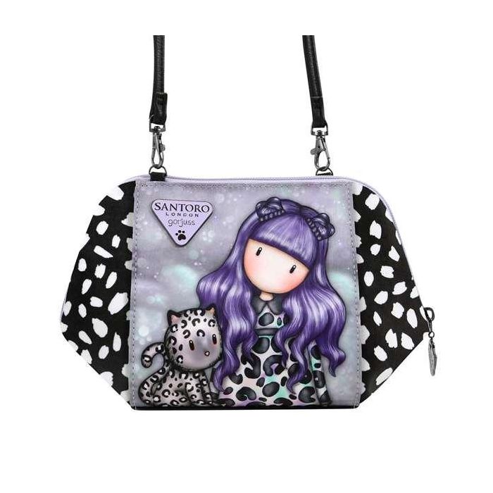 Bolso Bandolera Gorjuss Smitten kitten Negro Blanco (26 x 15,5 x 9,5 cm) Bolso Bandolera Gorjuss Smitten kitten Negro Blanco (26 x 15,5 x 9,5 cm)