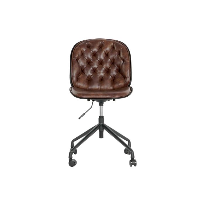 DKD Home Decor Silla Vintage Marrón Oscuro con Ruedas de PP y Metal, 57.5 x 83 x 47.5 cm, capacidad 89 kg 6 DKD Home Decor Silla Vintage Marrón Oscuro con Ruedas de PP y Metal, 57.5 x 83 x 47.5 cm, capacidad 89 kg 6