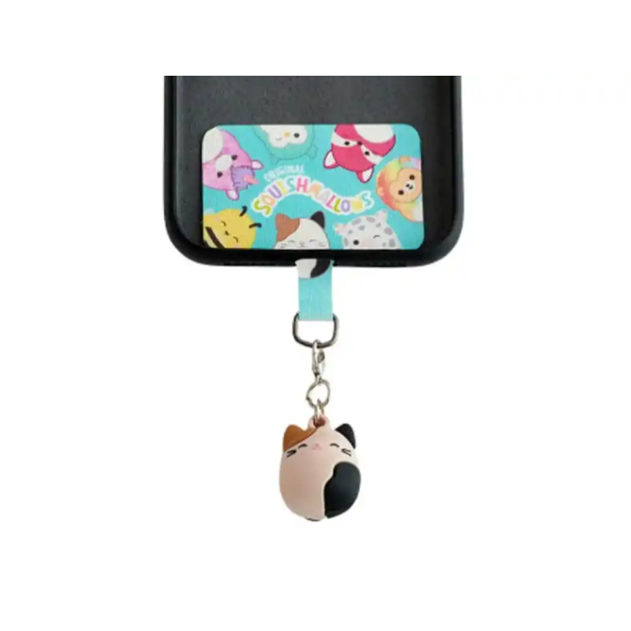 Wondee Charm Squishmallows Cam the Cat para Móvil - Colgante Decorativo Universal para Fundas, 100 x 20 x 58 mm