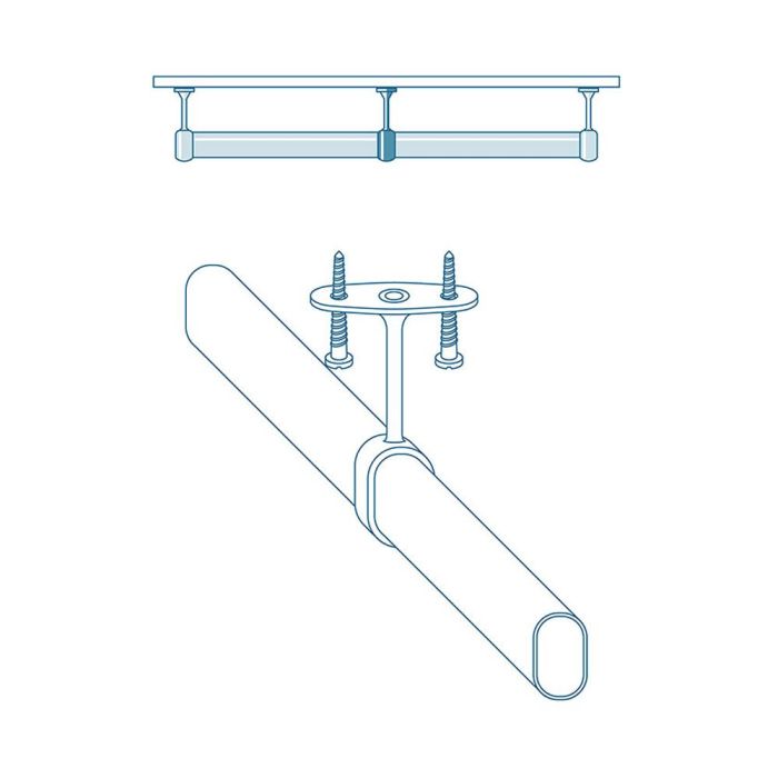 Soporte armario central ovalado blanco (1 ud) cintacor - storplanet 4