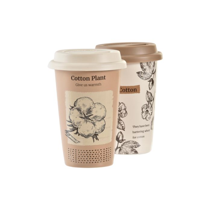 DKD Home Decor Mug Cottage 390ml Porcelana New Bone Apto Microondas y Lavavajillas Beige Marrón Claro Pack 12 Unidades 1 DKD Home Decor Mug Cottage 390ml Porcelana New Bone Apto Microondas y Lavavajillas Beige Marrón Claro Pack 12 Unidades 1