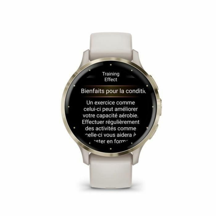 Garmin AAAAL87491 Reloj inteligente con GPS Venu 3S, 30,4 mm (1,2"), acero dorado suave, caja marfil, correa silicona marfil 31