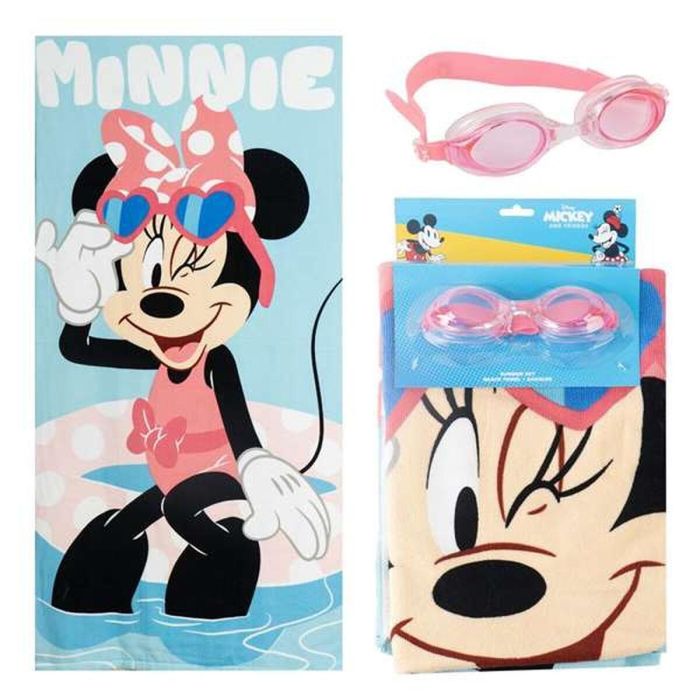 Disney Set Toalla + Gafas Natación Minnie 70x140cm Poliéster 0 Disney Set Toalla + Gafas Natación Minnie 70x140cm Poliéster 0