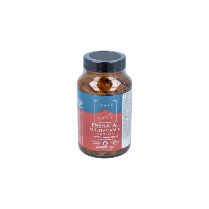 TERRANOVA Multinutriente Prenatal 100 Cápsulas Veganas - Ácido Fólico para Crecimiento Tejidos Maternos, Vitaminas y Minerales