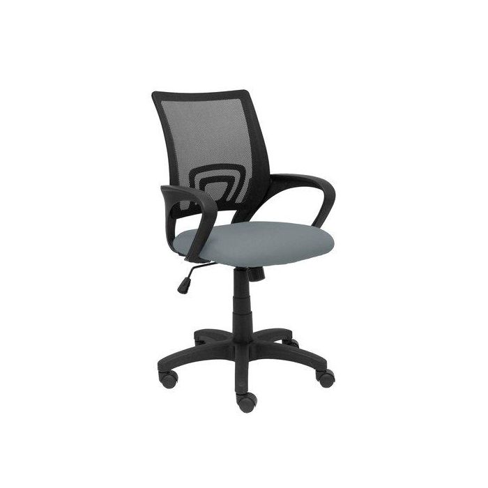 Silla Piqueras Y Crespo Vianos Brazos Fijos Mecanismo Basculante Con Regulador De Presion Elevacion Del Asiento En Altura Ruedas Nylon Respaldo Malla Transpirable Negra Y Tapizado Bali Gris